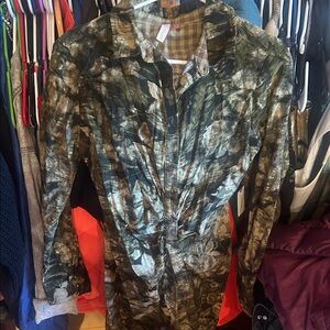 NWT Anthropologie Floral Camo long sleeve corduroy dress